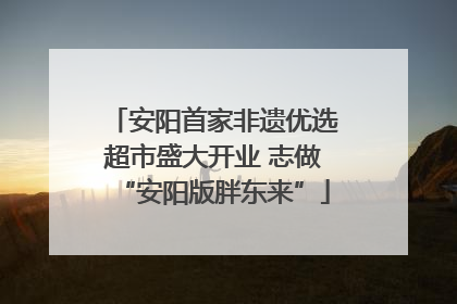安阳首家非遗优选超市盛大开业 志做“安阳版胖东来”