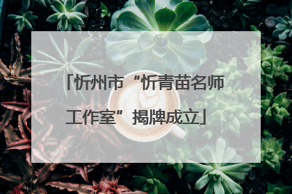 忻州市“忻青苗名师工作室”揭牌成立