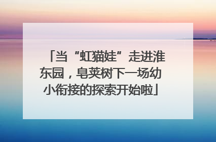 当“虹猫娃”走进淮东园，皂荚树下一场幼小衔接的探索开始啦