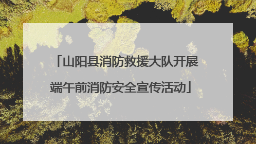 山阳县消防救援大队开展端午前消防安全宣传活动