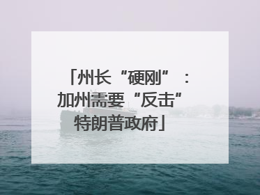 州长“硬刚”：加州需要“反击”特朗普政府