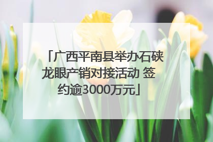 广西平南县举办石硖龙眼产销对接活动 签约逾3000万元