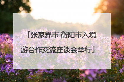 张家界市·衡阳市入境游合作交流座谈会举行