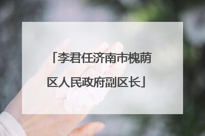 李君任济南市槐荫区人民政府副区长