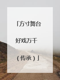 方寸舞台 好戏万千（传承）