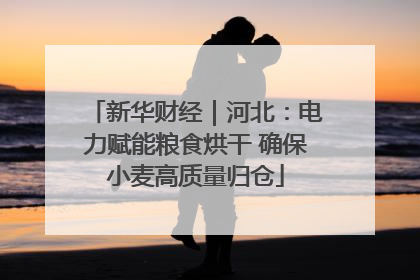 新华财经｜河北：电力赋能粮食烘干 确保小麦高质量归仓