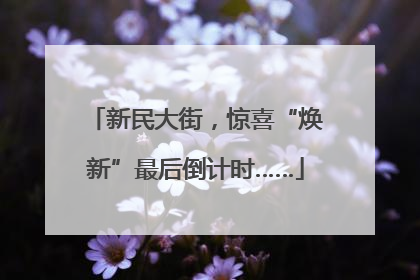 新民大街，惊喜“焕新”最后倒计时……