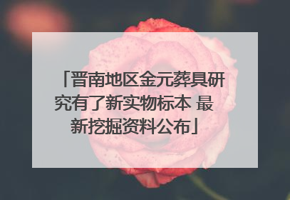 晋南地区金元葬具研究有了新实物标本 最新挖掘资料公布