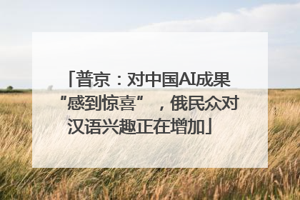 普京：对中国AI成果“感到惊喜”，俄民众对汉语兴趣正在增加