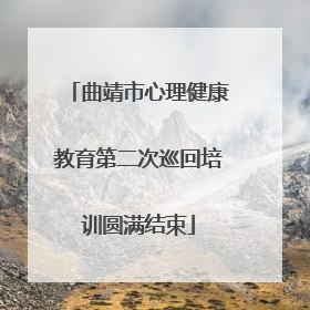 曲靖市心理健康教育第二次巡回培训圆满结束