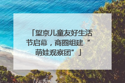 望京儿童友好生活节启幕，商圈组建“萌娃观察团”