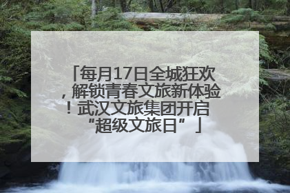 每月17日全城狂欢，解锁青春文旅新体验！武汉文旅集团开启 “超级文旅日”