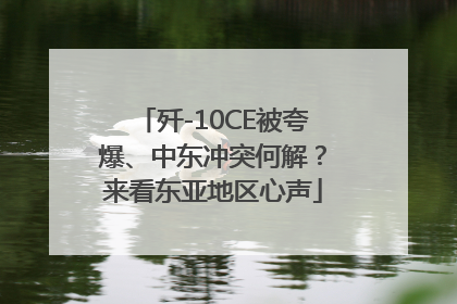 歼-10CE被夸爆、中东冲突何解？来看东亚地区心声