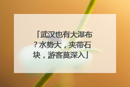 武汉也有大瀑布？水势大，夹带石块，游客莫深入