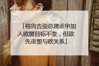 格鲁吉亚总理重申加入欧盟目标不变，但欲先重塑与欧关系