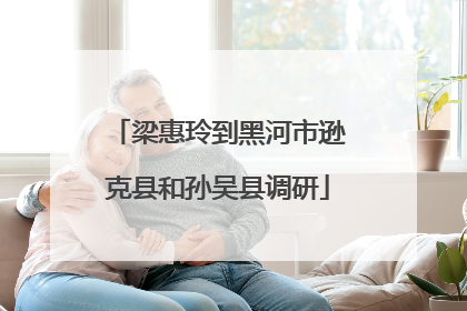 梁惠玲到黑河市逊克县和孙吴县调研