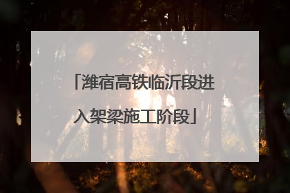 潍宿高铁临沂段进入架梁施工阶段