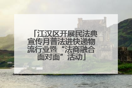 江汉区开展民法典宣传月普法进快递物流行业暨“法商融合面对面”活动