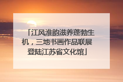 江风淮韵滋养蓬勃生机，三地书画作品联展登陆江苏省文化馆