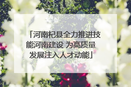 河南杞县全力推进技能河南建设 为高质量发展注入人才动能