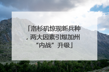 洛杉矶惊现新兵种，两大因素引爆加州“内战”升级