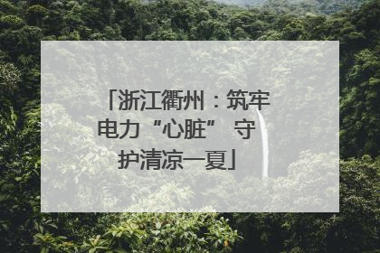 浙江衢州：筑牢电力“心脏” 守护清凉一夏