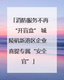 消防服务不再“开盲盒” 城陵矶新港区企业喜提专属“安全官”