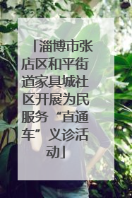 淄博市张店区和平街道家具城社区开展为民服务“直通车”义诊活动