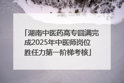 湖南中医药高专圆满完成2025年中医师岗位胜任力第一阶梯考核