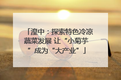 湟中：探索特色冷凉蔬菜发展 让“小菊芋”成为“大产业”