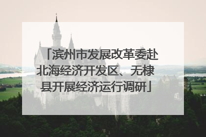 滨州市发展改革委赴北海经济开发区、无棣县开展经济运行调研