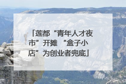 莲都“青年人才夜市”开摊 “盒子小店”为创业者兜底