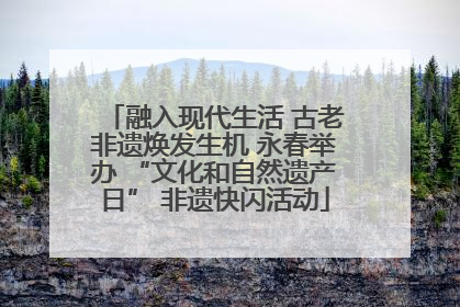 融入现代生活 古老非遗焕发生机 永春举办 “文化和自然遗产日” 非遗快闪活动