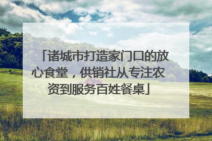 诸城市打造家门口的放心食堂，供销社从专注农资到服务百姓餐桌