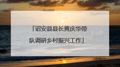 诏安县县长黄庆华带队调研乡村振兴工作