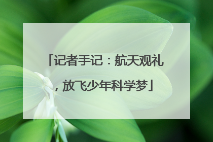 记者手记：航天观礼，放飞少年科学梦