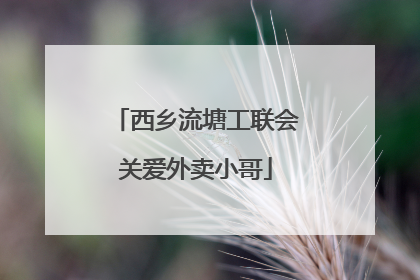 西乡流塘工联会关爱外卖小哥