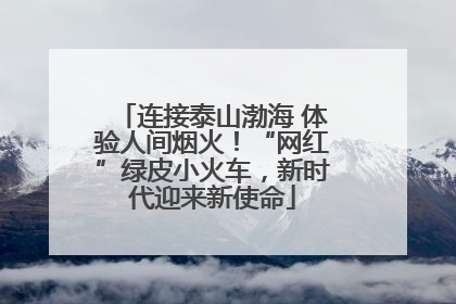 连接泰山渤海 体验人间烟火！“网红”绿皮小火车，新时代迎来新使命