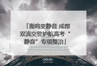 轰鸣变静音 成都双流交警护航高考“静音”专项整治