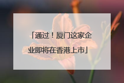 通过！厦门这家企业即将在香港上市