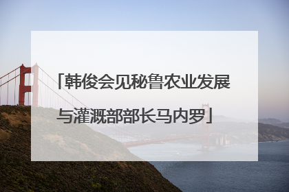 韩俊会见秘鲁农业发展与灌溉部部长马内罗