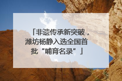 非遗传承新突破，潍坊杨静入选全国首批“哺育名录”