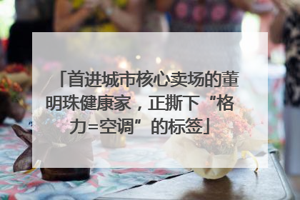 首进城市核心卖场的董明珠健康家，正撕下“格力=空调”的标签