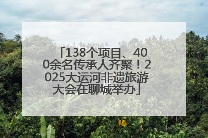 138个项目、400余名传承人齐聚！2025大运河非遗旅游大会在聊城举办