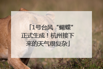 1号台风“蝴蝶”正式生成！杭州接下来的天气很复杂