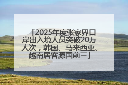 2025年度张家界口岸出入境人员突破20万人次，韩国、马来西亚、越南居客源国前三