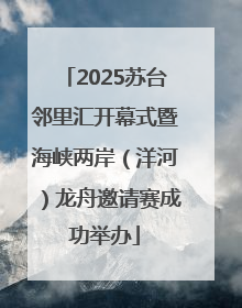 2025苏台邻里汇开幕式暨海峡两岸（洋河）龙舟邀请赛成功举办
