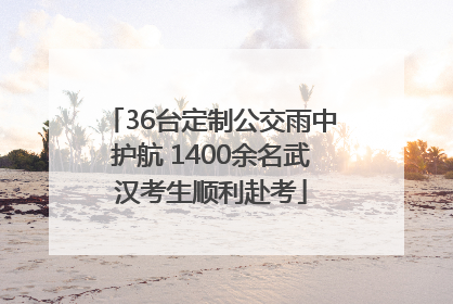 36台定制公交雨中护航 1400余名武汉考生顺利赴考