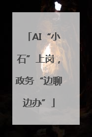 AI“小石”上岗，政务“边聊边办”