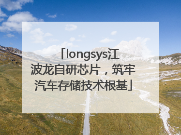 longsys江波龙自研芯片，筑牢汽车存储技术根基